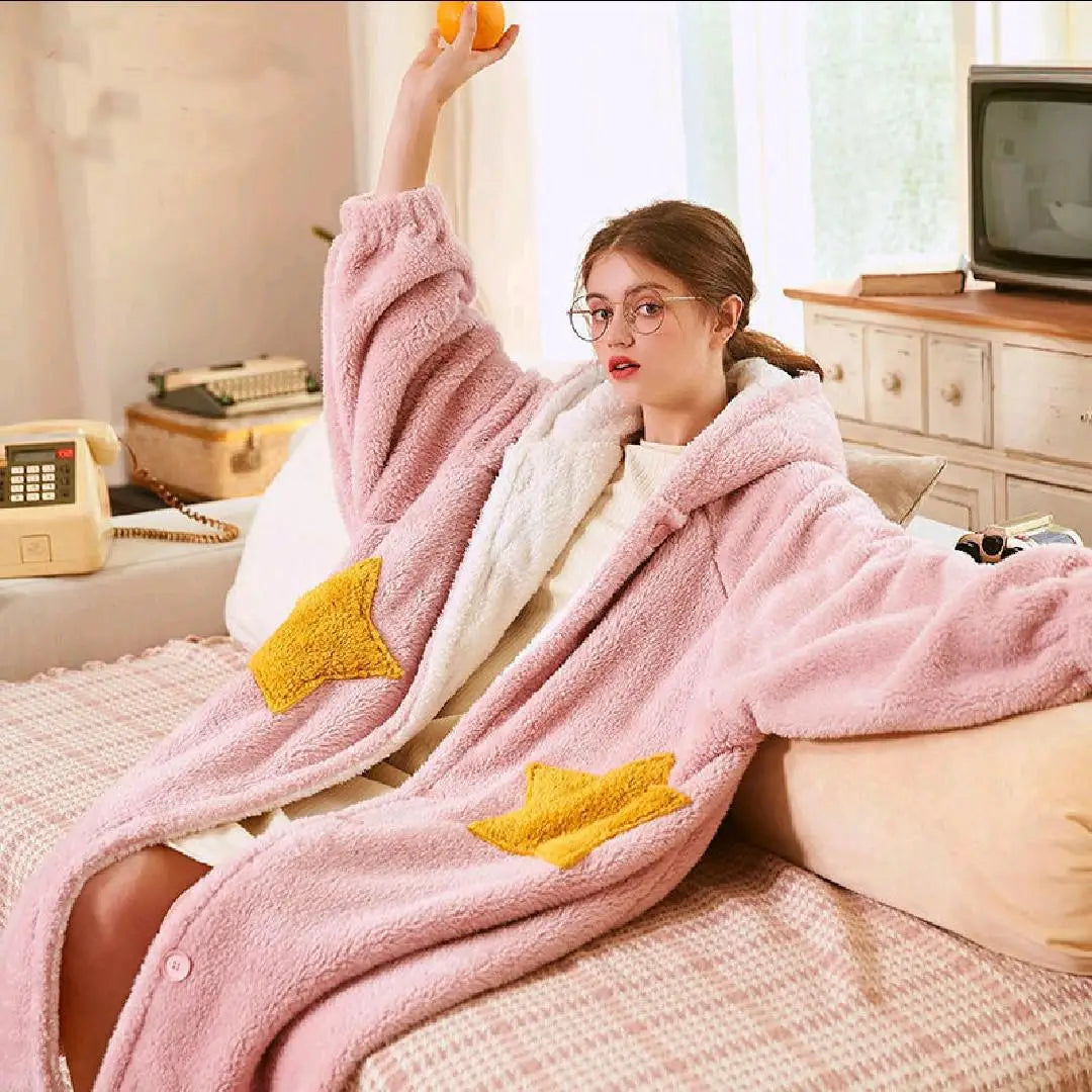 Women's Hooded Bathrobe